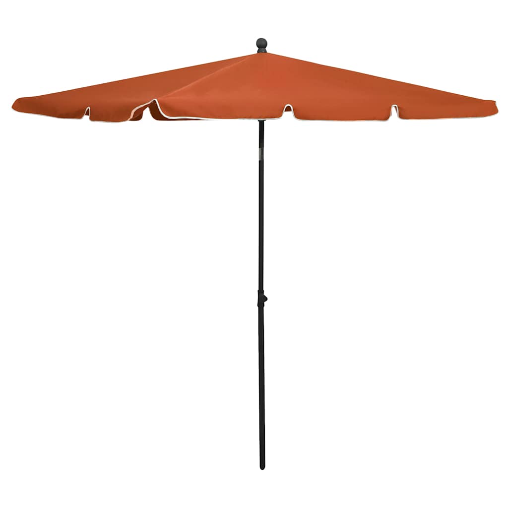 Sonnenschirm mit Mast 210x140 cm Sandfarben