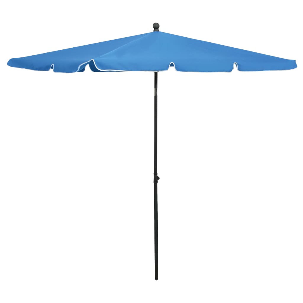 Sonnenschirm mit Mast 210x140 cm Sandfarben