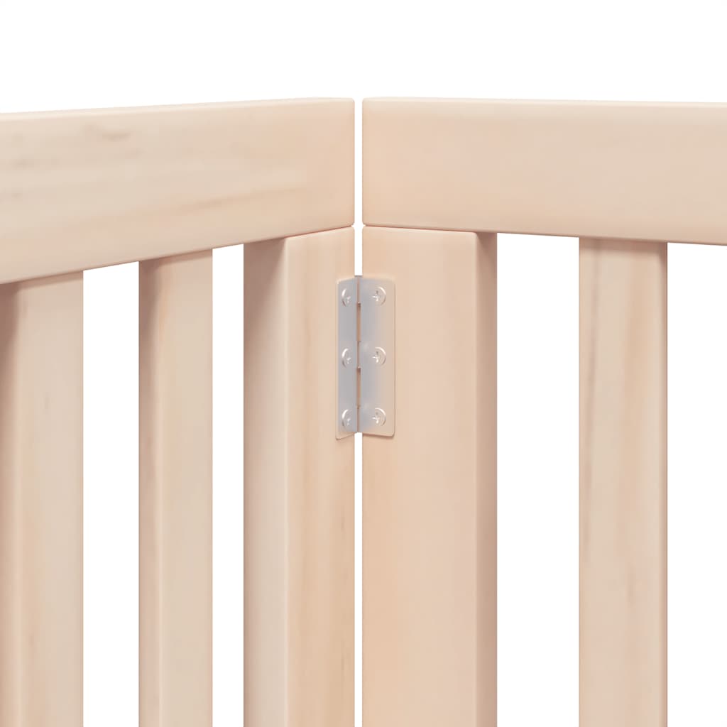 vidaXL 9-tlg. Hundetor mit Tür Faltbar 450 cm Pappelholz