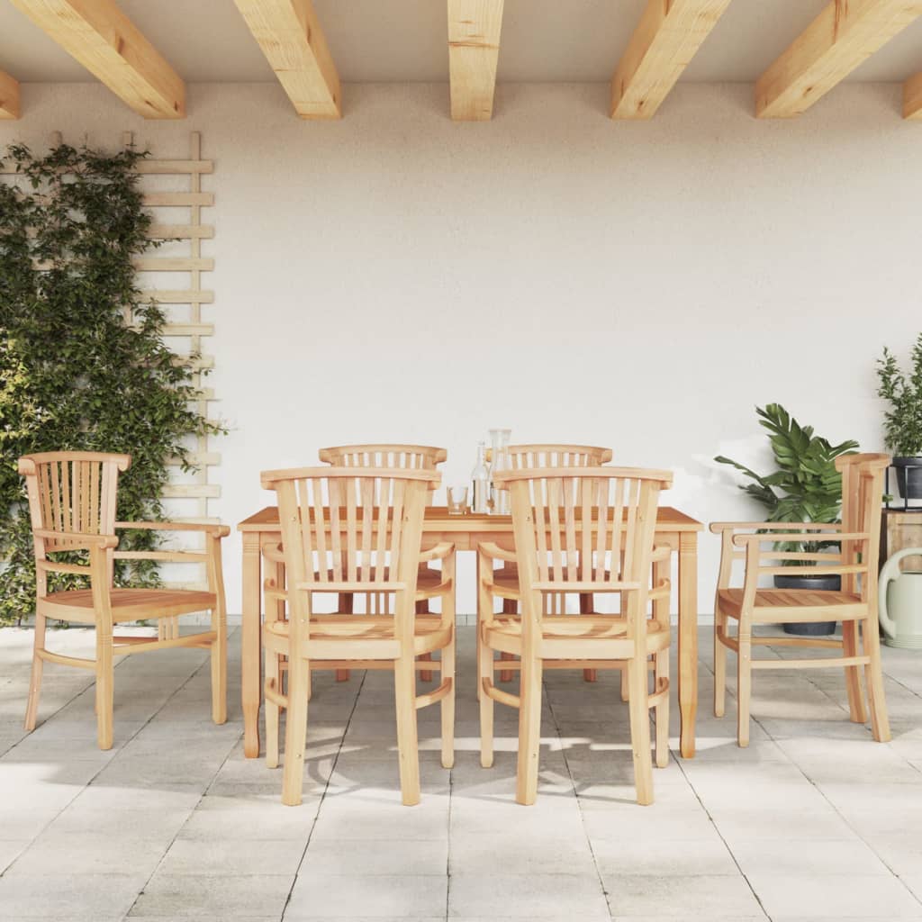 3-tlg. Garten-Essgruppe Massivholz Teak