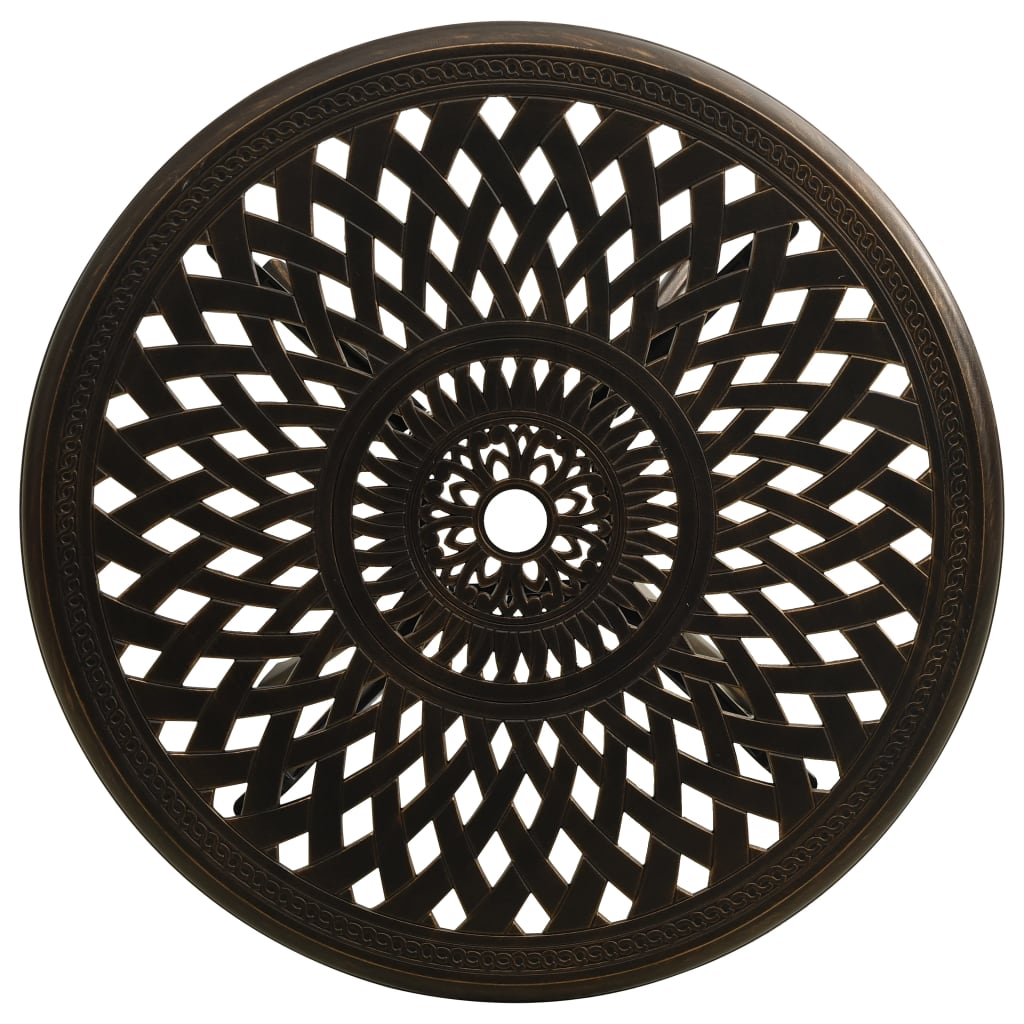 vidaXL Gartentisch Bronzen 78x78x72 cm Aluminiumguss