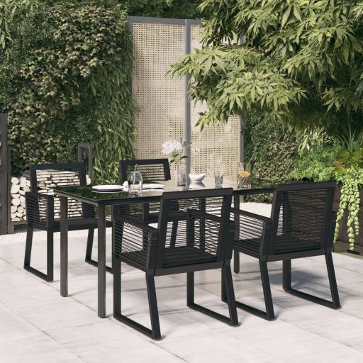 3-tlg. Garten-Essgruppe Schwarz