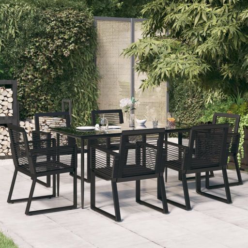 3-tlg. Garten-Essgruppe Schwarz