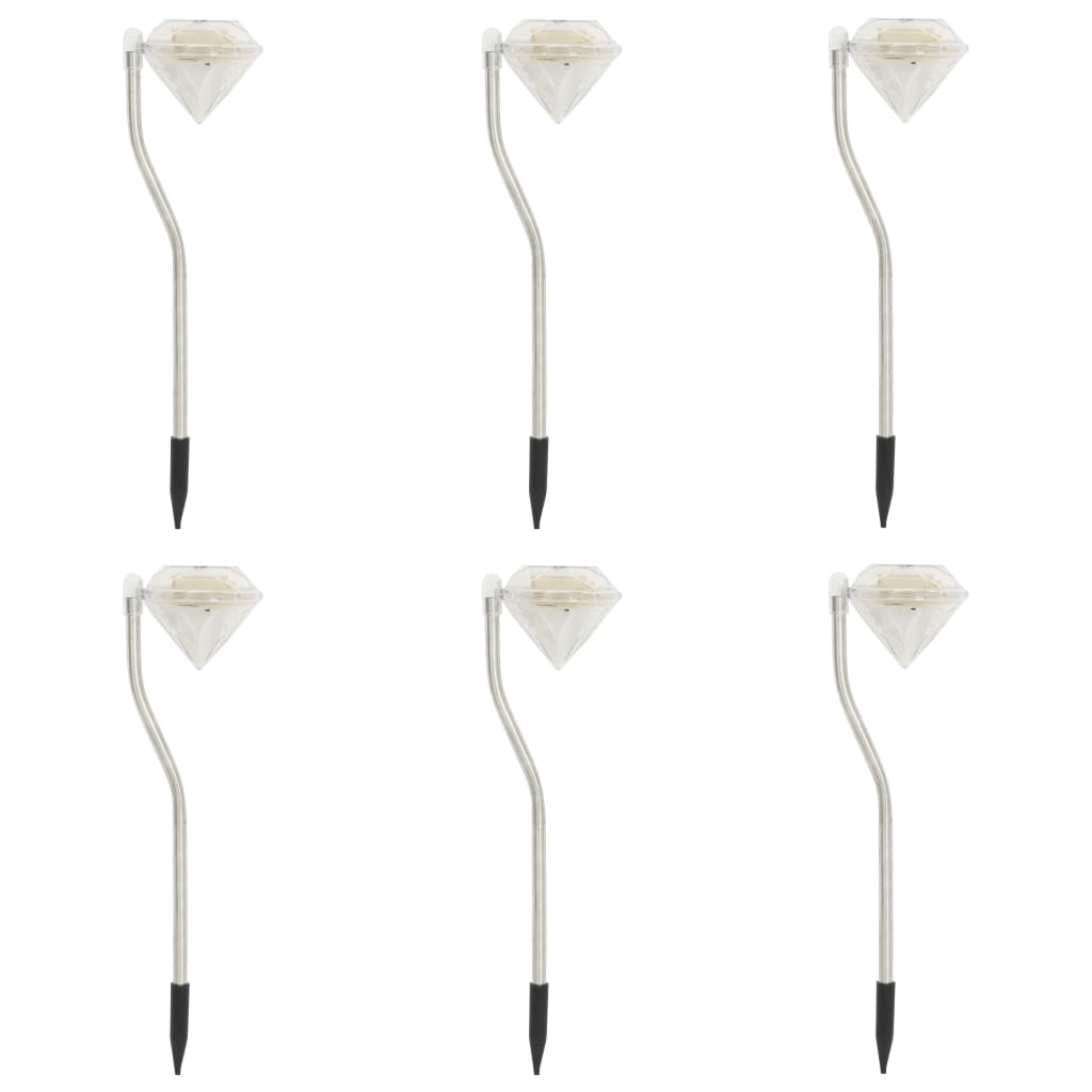 vidaXL LED-Solarleuchten 6 Stk. 9x7,8x29,5 cm