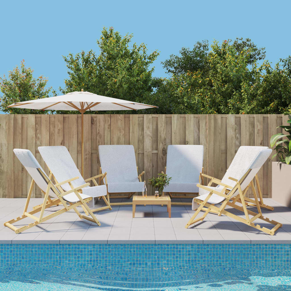 Strandtücher 4 Stk. Weiß 60x135 cm Stoff 400 GSM