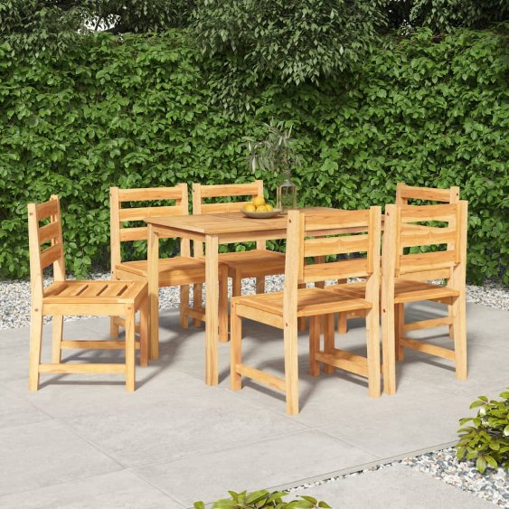 5-tlg. Garten-Essgruppe Massivholz Teak