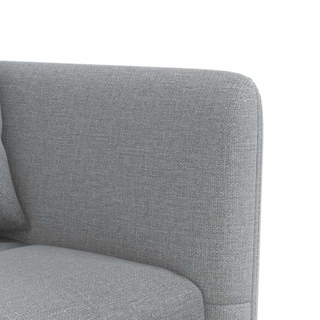 vidaXL Schlafsofa in L-Form Hellgrau 275x140x70 cm Stoff