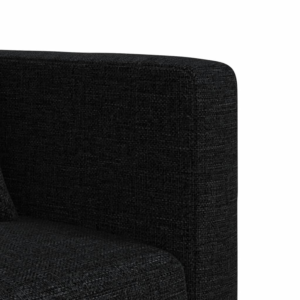 vidaXL Schlafsofa in L-Form Schwarz 275x140x70 cm Stoff