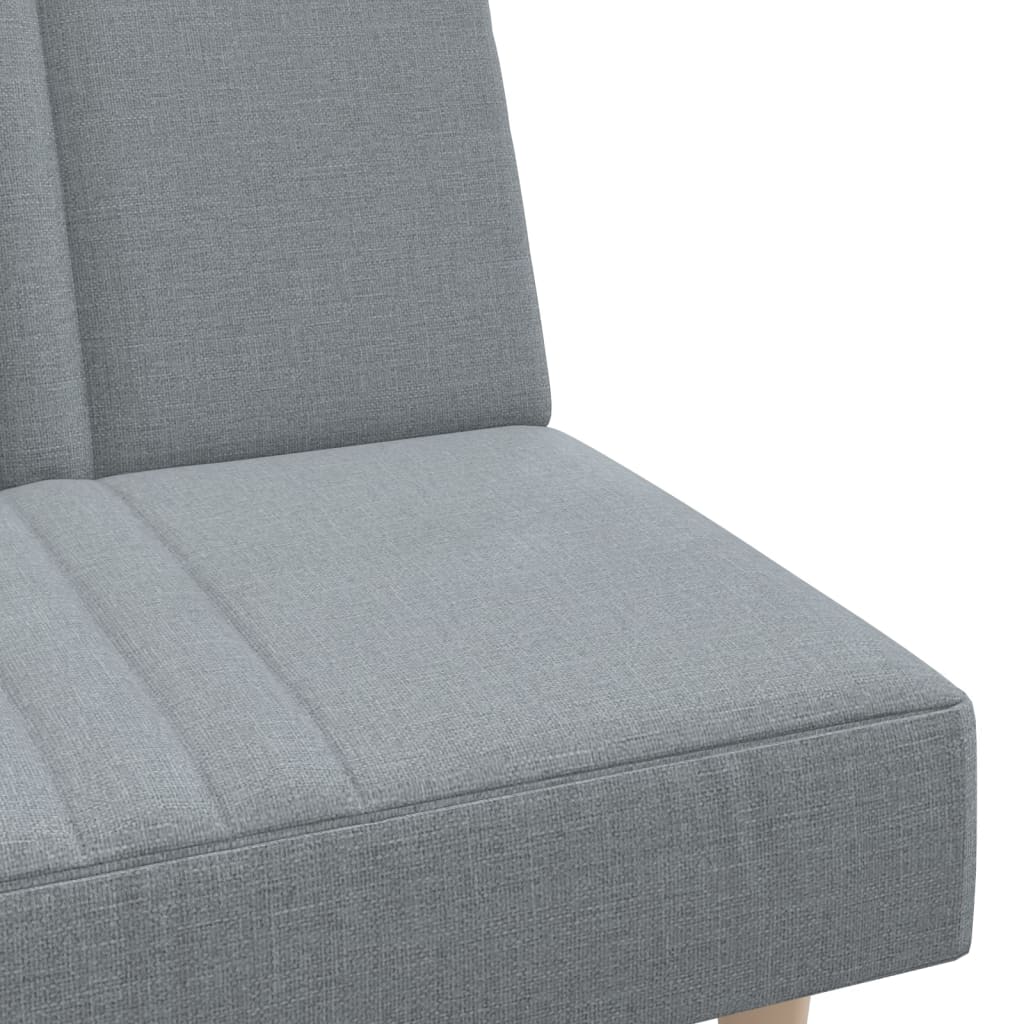 vidaXL Schlafsofa in L-Form Hellgrau 255x140x70 cm Stoff