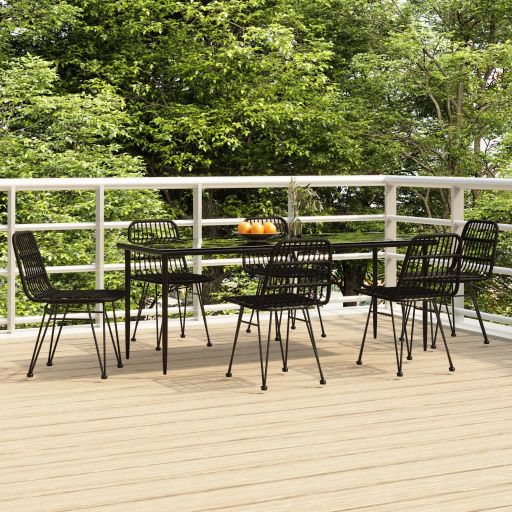 3-tlg. Garten-Essgruppe Poly Rattan