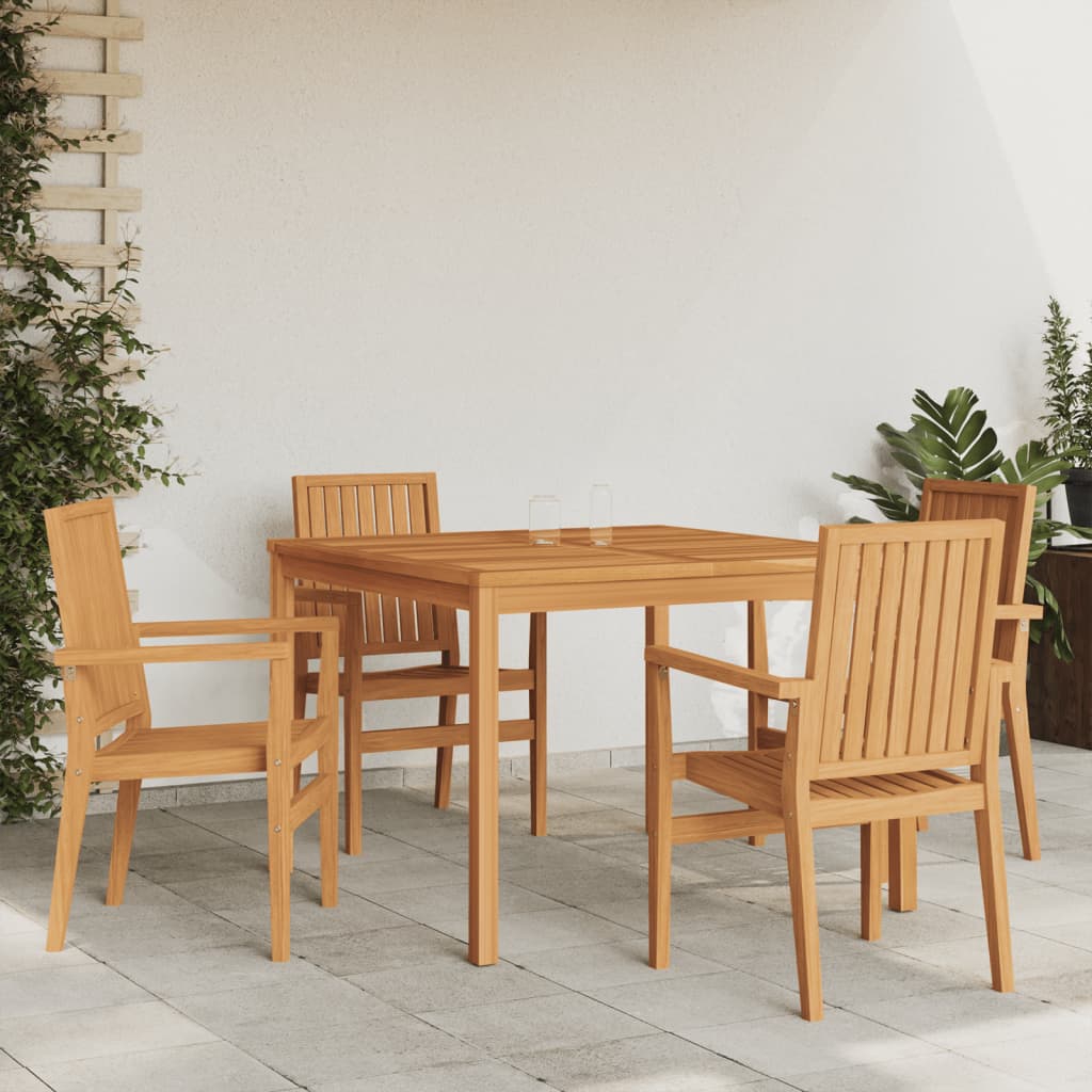 3-tlg. Garten-Essgruppe Massivholz Teak