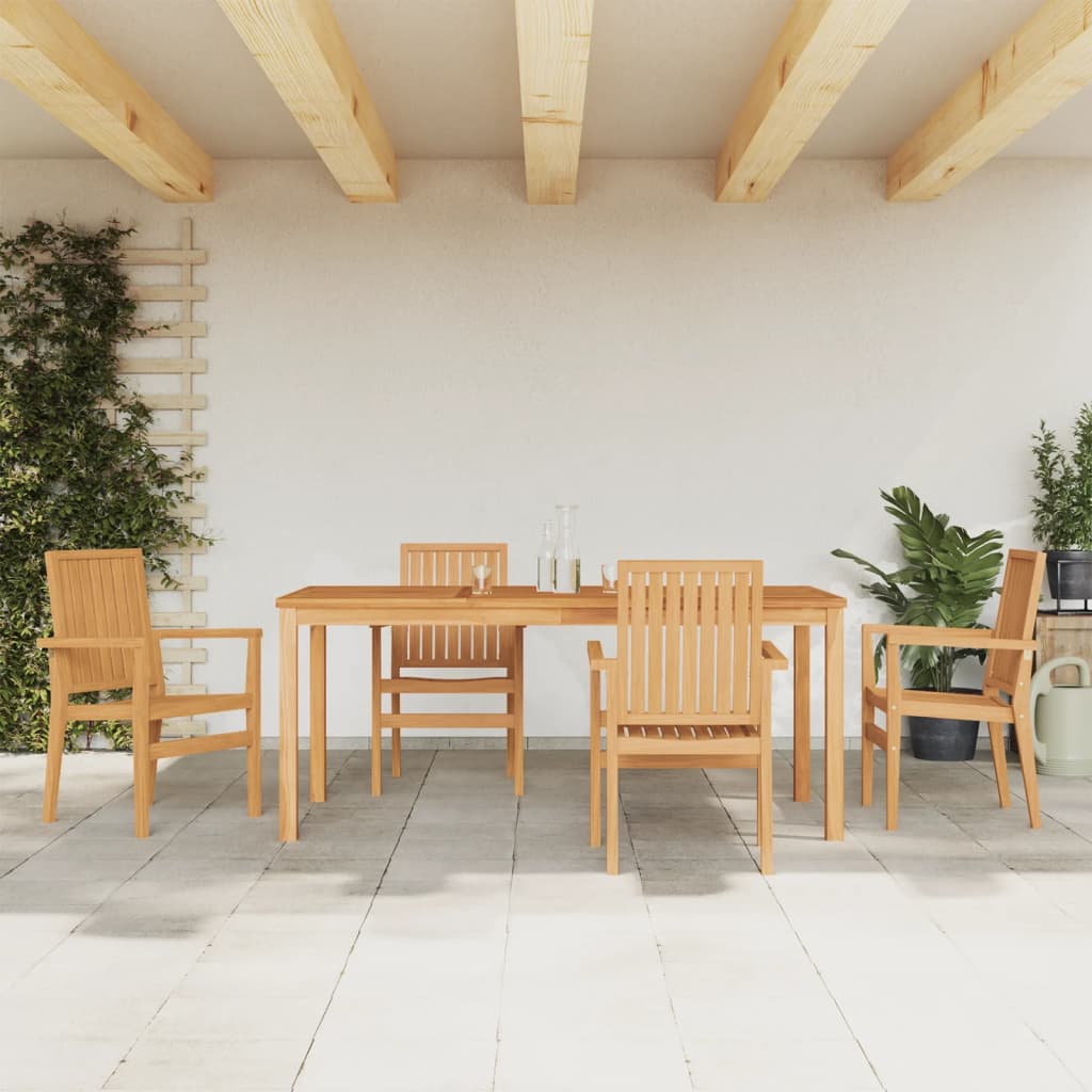 3-tlg. Garten-Essgruppe Massivholz Teak