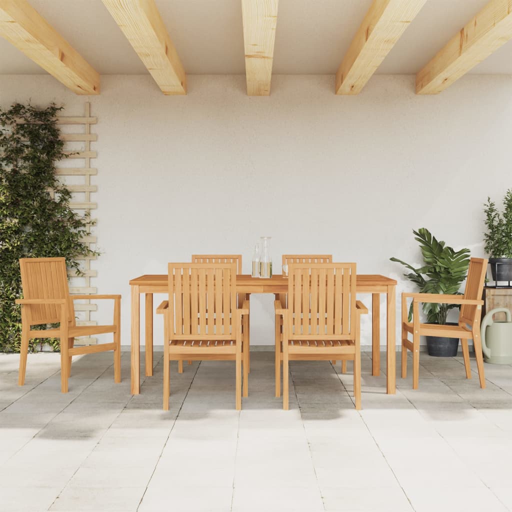 3-tlg. Garten-Essgruppe Massivholz Teak
