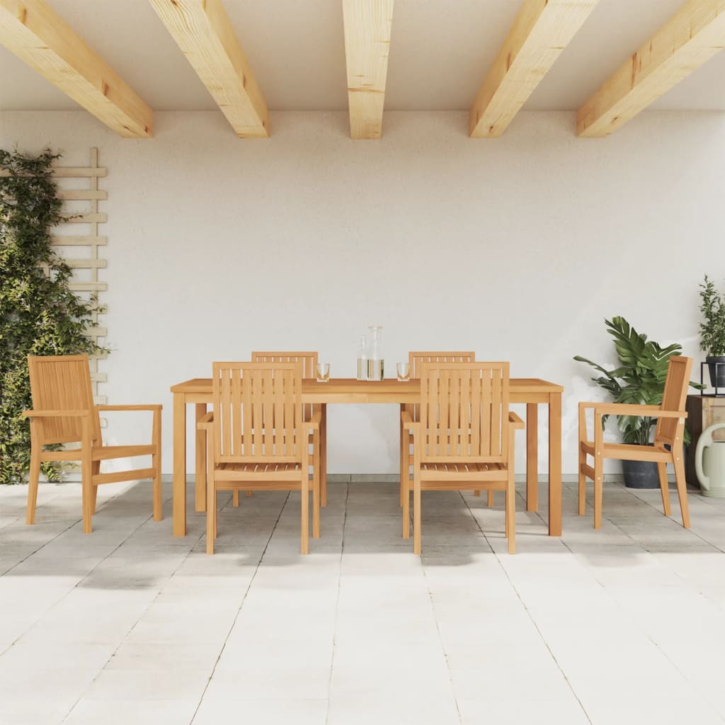3-tlg. Garten-Essgruppe Massivholz Teak