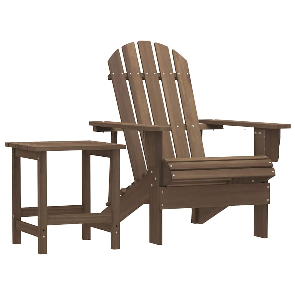 Adirondack-Gartenstuhl mit Tisch Massivholz Tanne Weiß