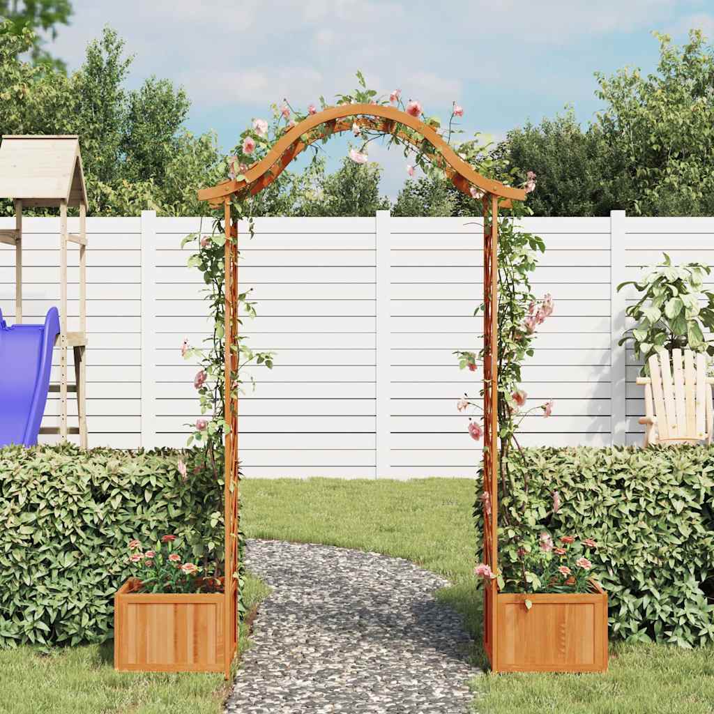 vidaXL Garten-Pergola mit Blumenkasten Massivholz Tanne