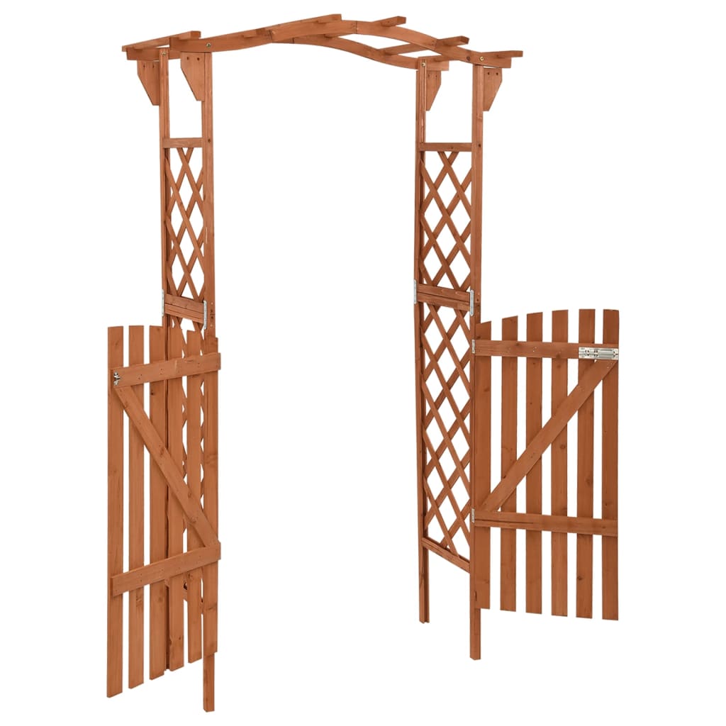 vidaXL Pergola mit Tor 116x40x204 cm Massivholz Tanne