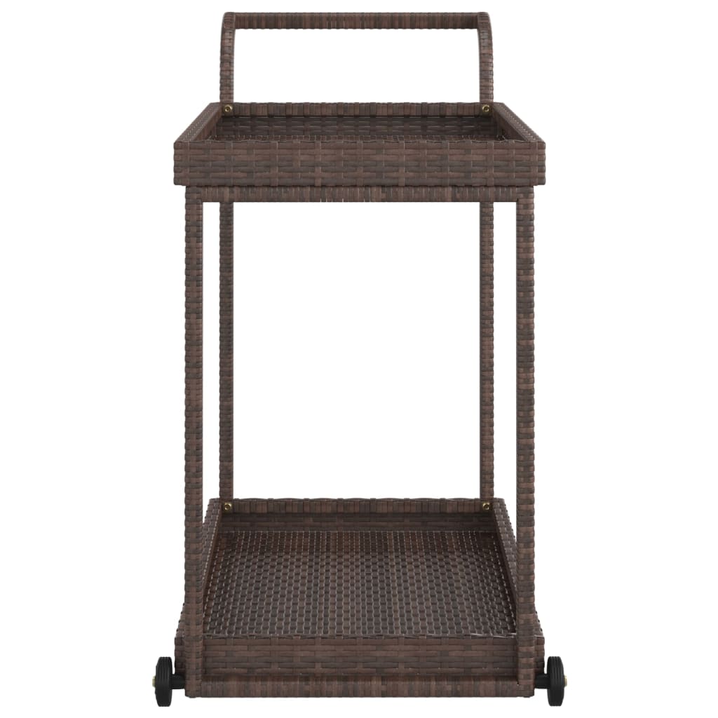 vidaXL Barwagen Braun 100x45x83 cm Poly Rattan