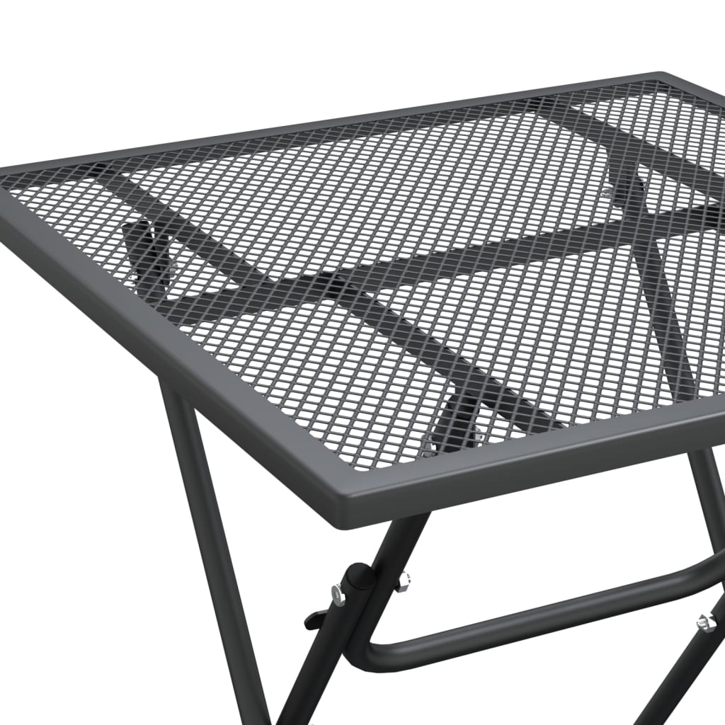 vidaXL Gartentisch 60x60x72 cm Streckmetall Anthrazit