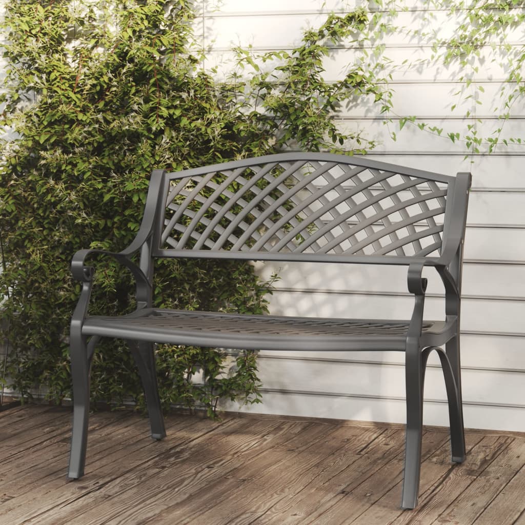 Gartenbank 102 cm Aluminiumguss Grün