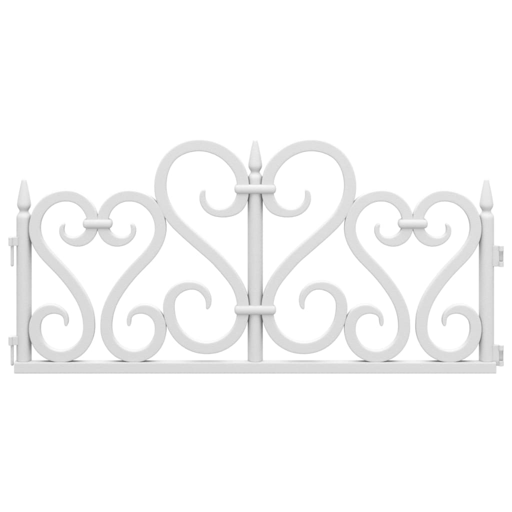 vidaXL Rasenkanten 17 Stk. Weiß 10 m PP