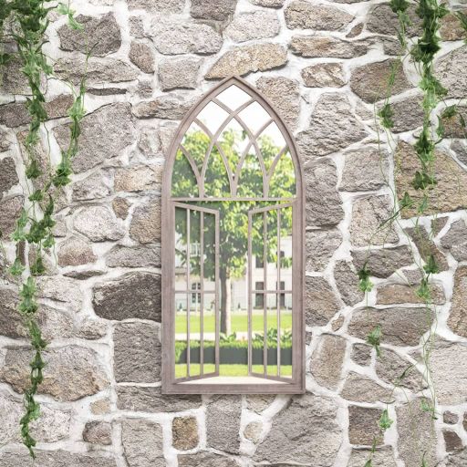 vidaXL Gartenspiegel Sand 100x45 cm Eisen