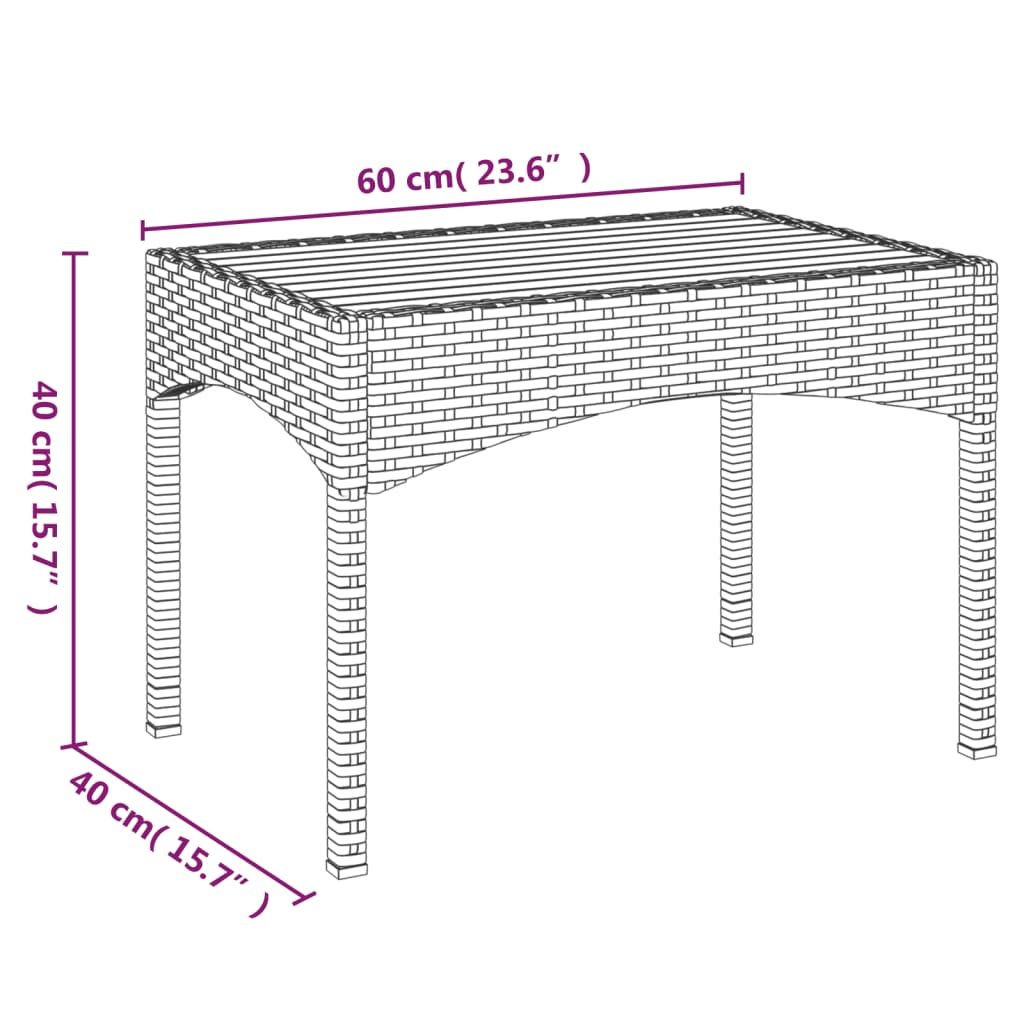 4-tlg. Garten-Essgruppe mit Kissen Grau Poly Rattan