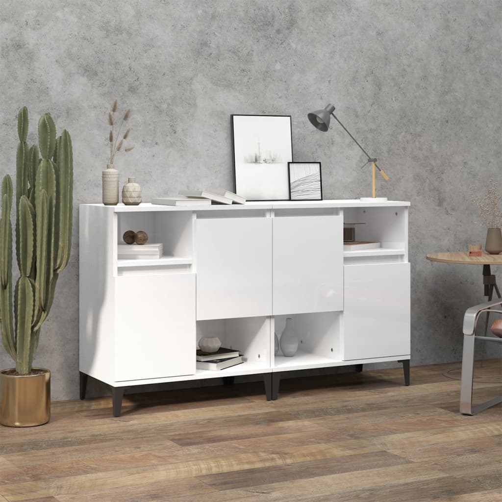 Sideboards 2 Stk. Weiß 60x35x70 cm Holzwerkstoff