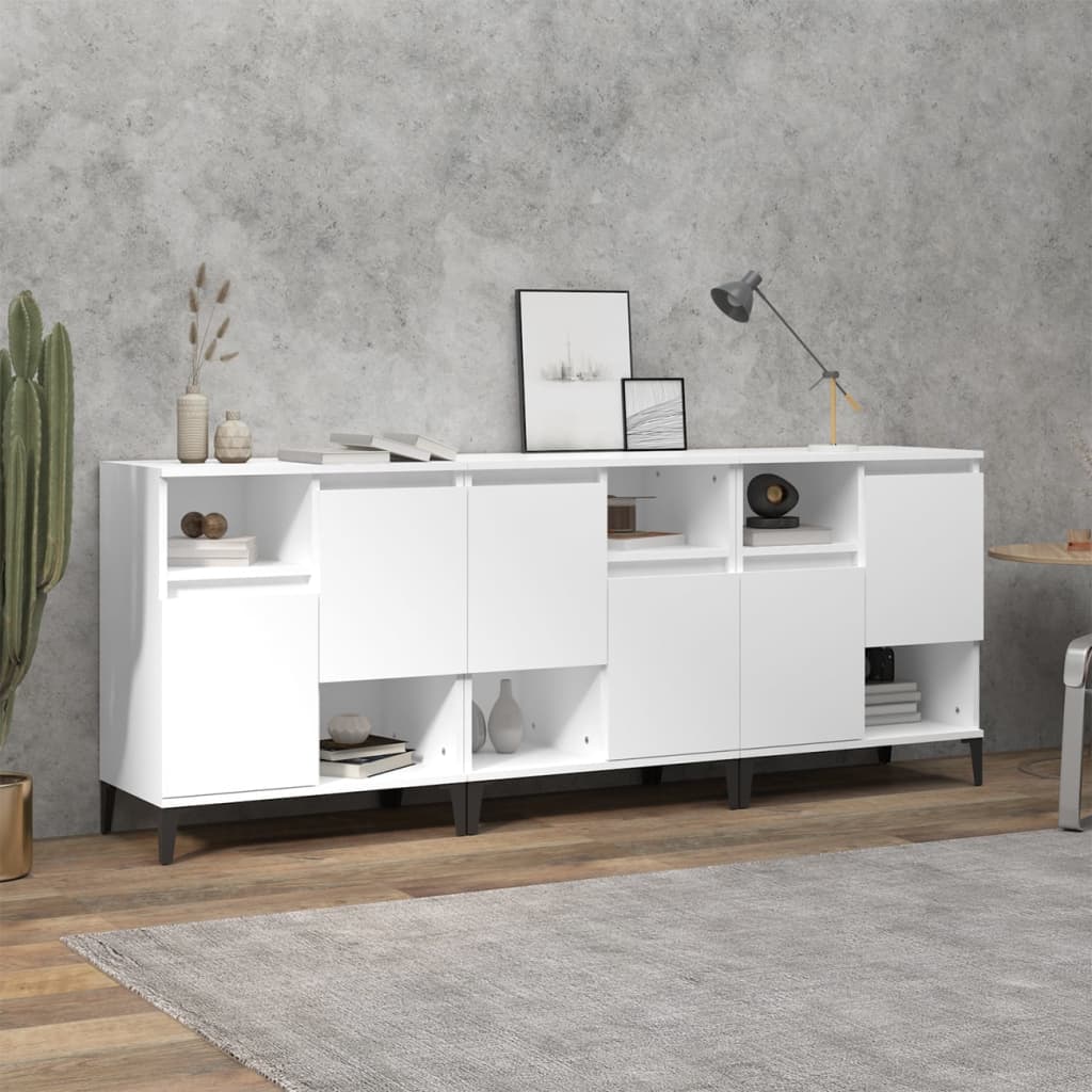vidaXL Sideboards 2 Stk. Weiß 60x35x70 cm Holzwerkstoff
