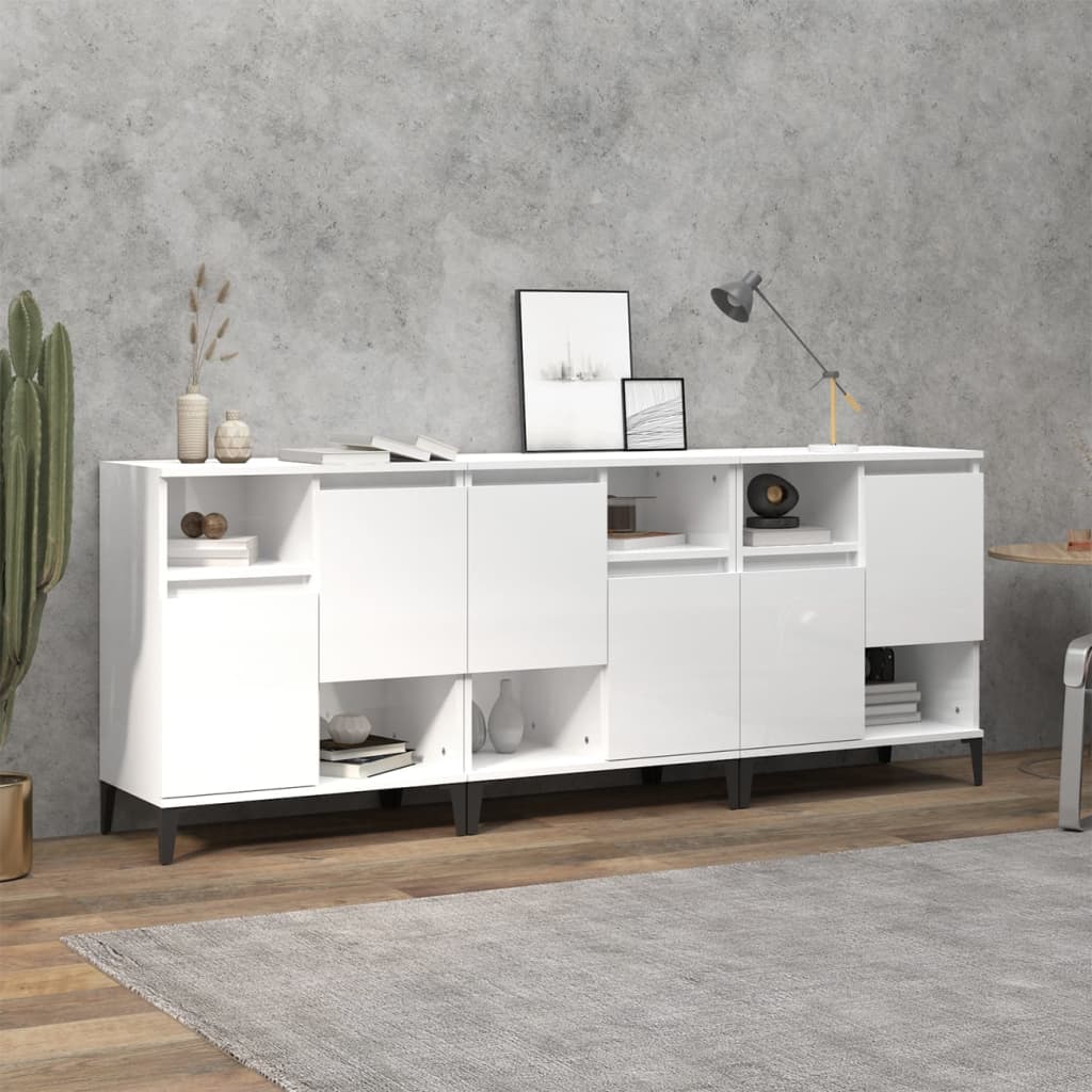 Sideboards 2 Stk. Weiß 60x35x70 cm Holzwerkstoff