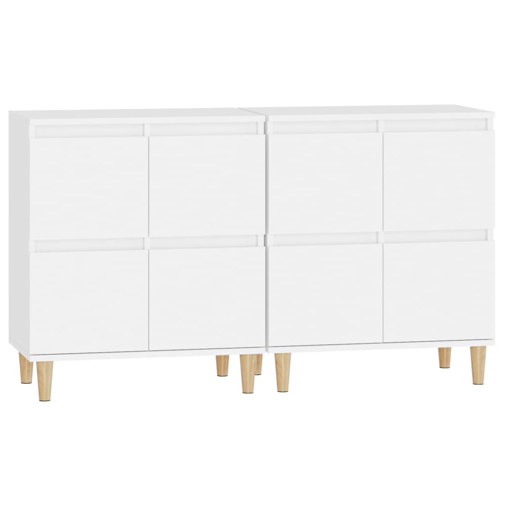 vidaXL Sideboards 2 Stk. Weiß 60x35x70 cm Holzwerkstoff