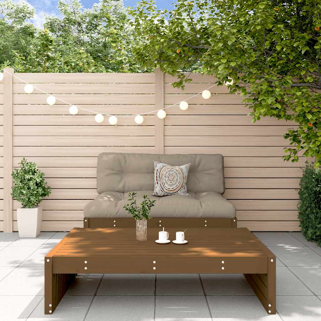 2-tlg. Garten-Lounge-Set mit Kissen Massivholz