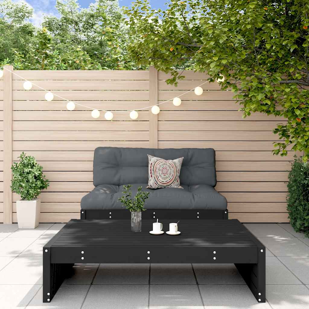 2-tlg. Garten-Lounge-Set mit Kissen Massivholz