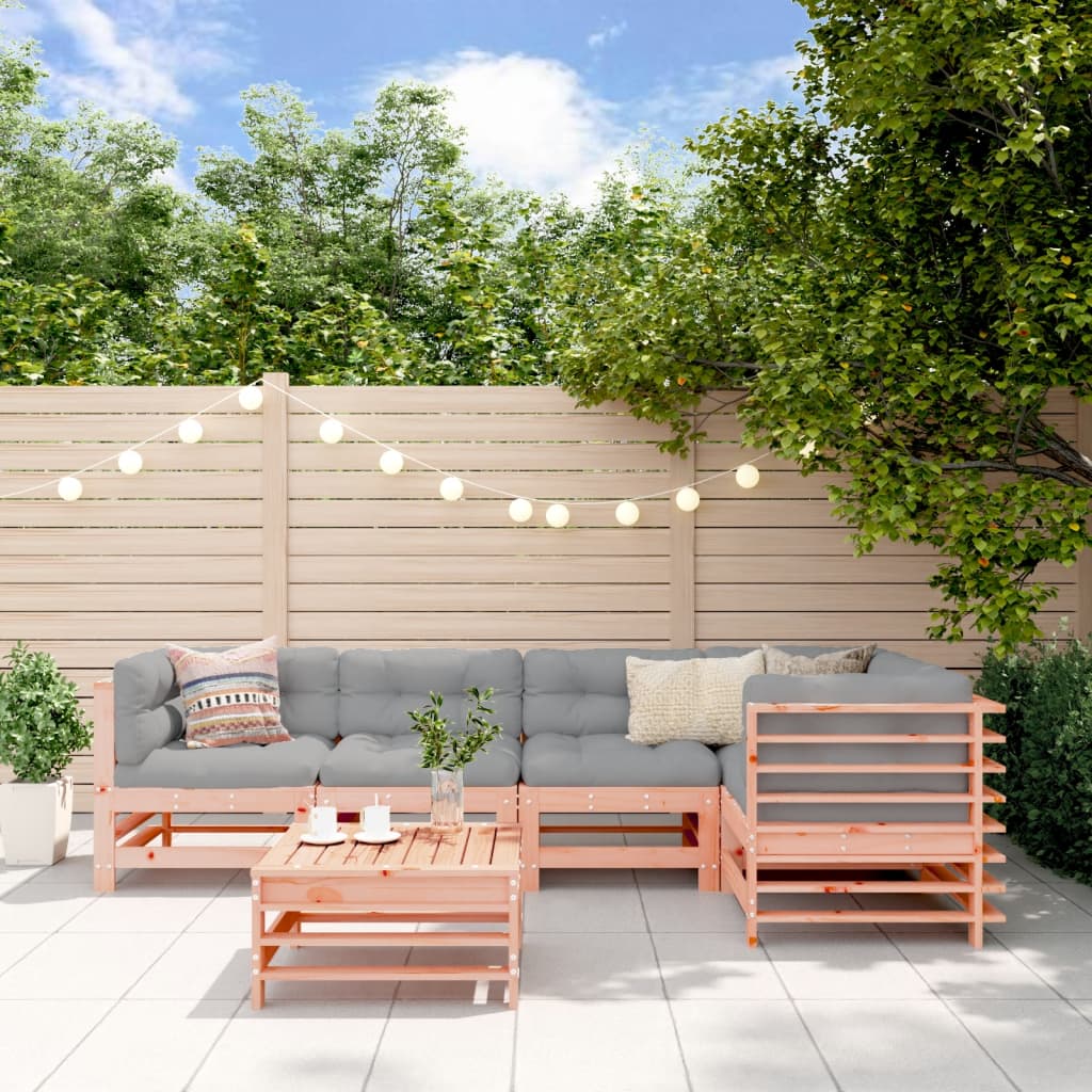 6-tlg. Garten-Lounge-Set Massivholz Kiefer