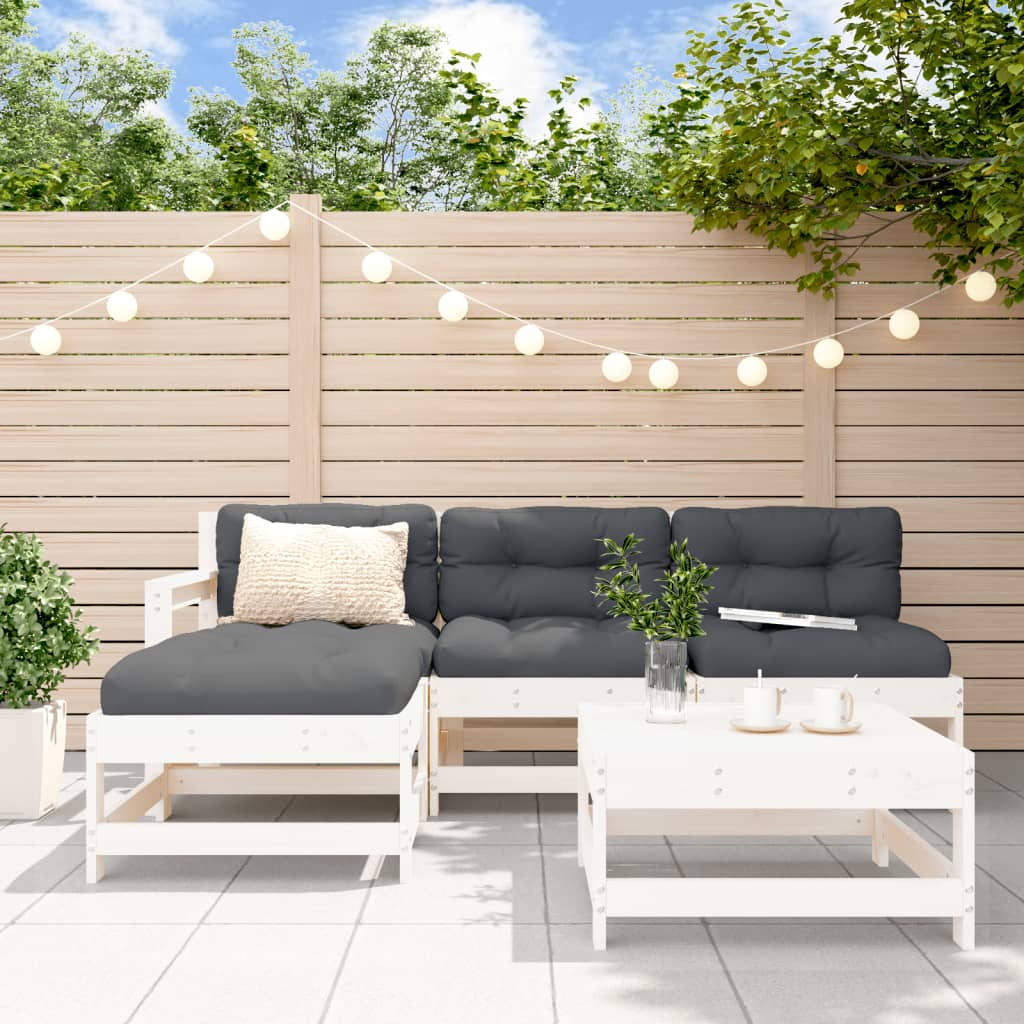 5-tlg. Garten-Lounge-Set Massivholz Kiefer