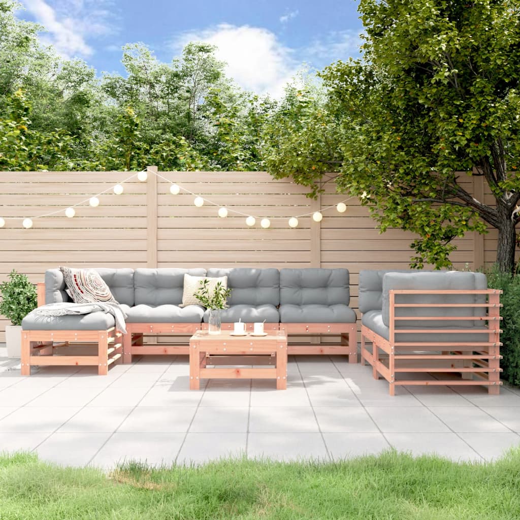 8-tlg. Garten-Lounge-Set Massivholz Kiefer