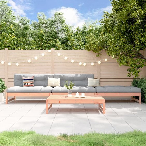 4-tlg. Garten-Lounge-Set Massivholz Kiefer