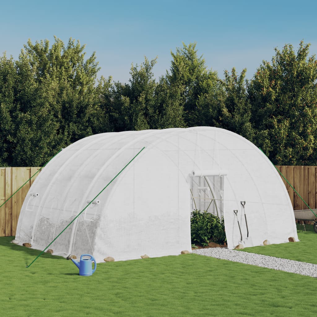 Gewächshaus mit Stahlrahmen Grün 24 m² 6x4x2,85 m