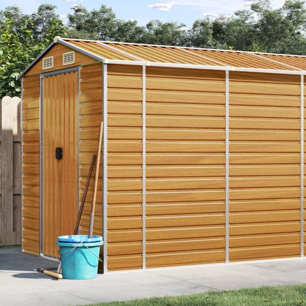 vidaXL Gerätehaus Grün 191x130x198 cm Verzinkter Stahl