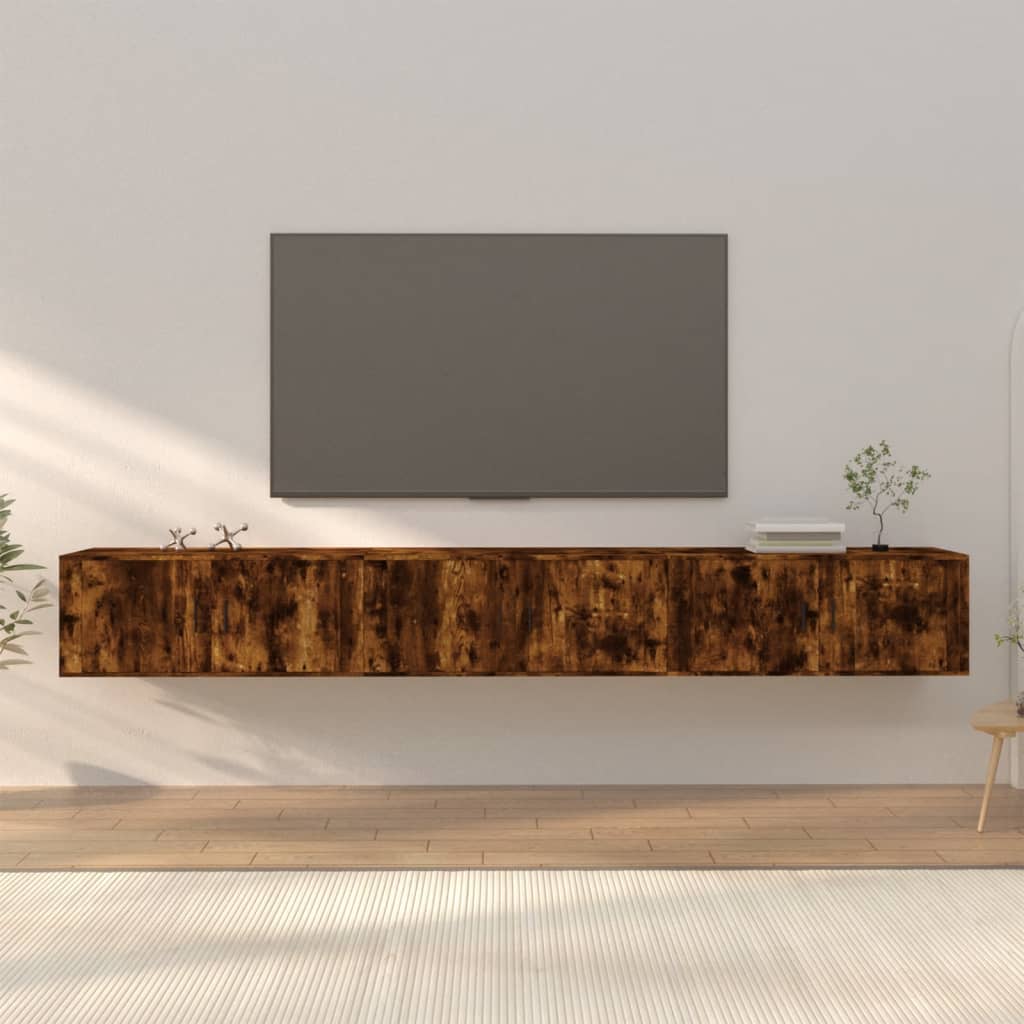 TV-Wandschränke 2 Stk. Weiß 57x34,5x40 cm