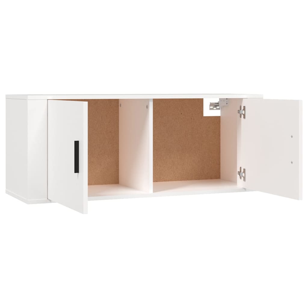 vidaXL 3-tlg. TV-Schrank-Set Weiß Holzwerkstoff