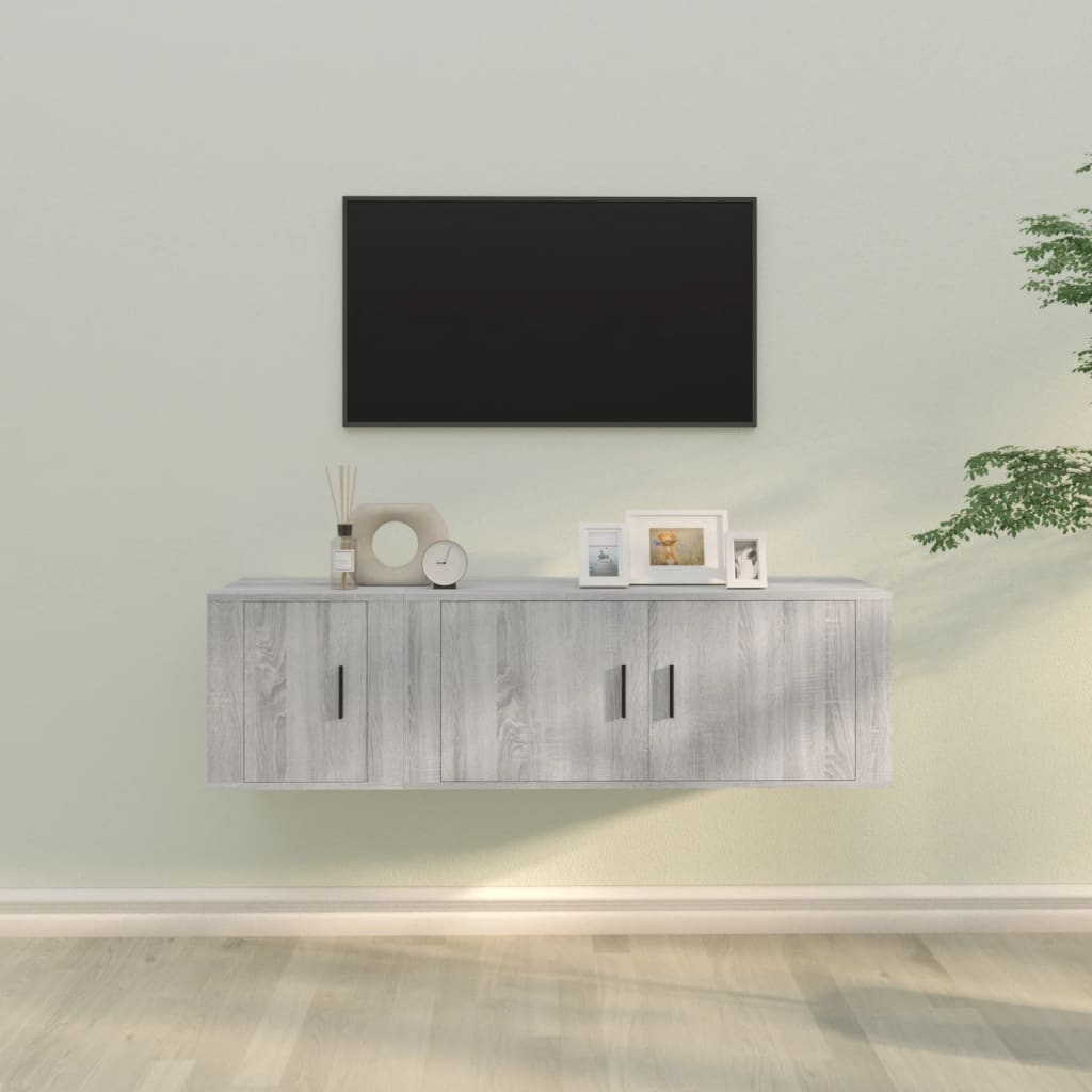 2-tlg. TV-Schrank-Set Weiß Holzwerkstoff