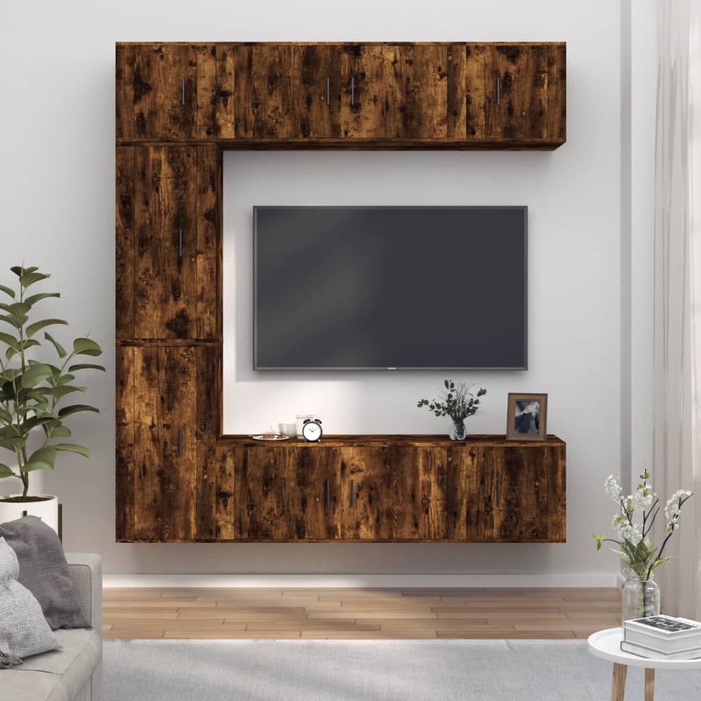 7-tlg. TV-Schrank-Set Weiß Holzwerkstoff