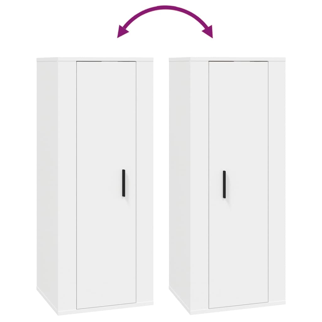 vidaXL 8-tlg. TV-Schrank-Set Weiß Holzwerkstoff