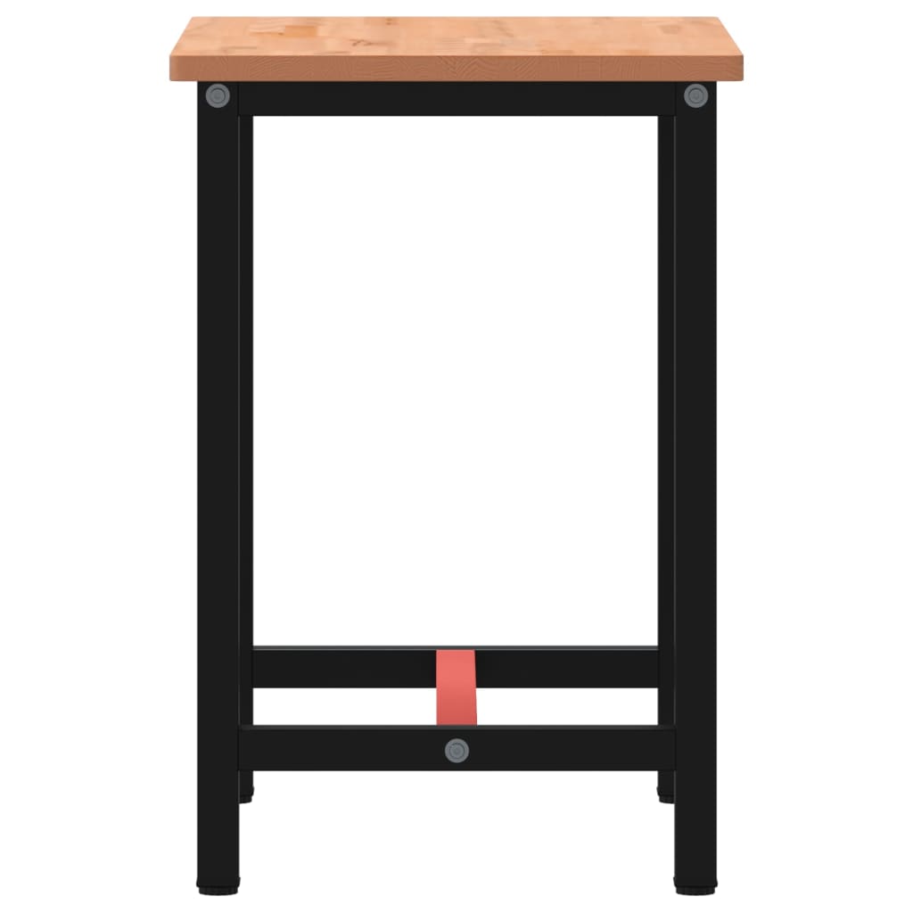 vidaXL Werkbank 80x55x81,5 cm Massivholz Buche und Metall