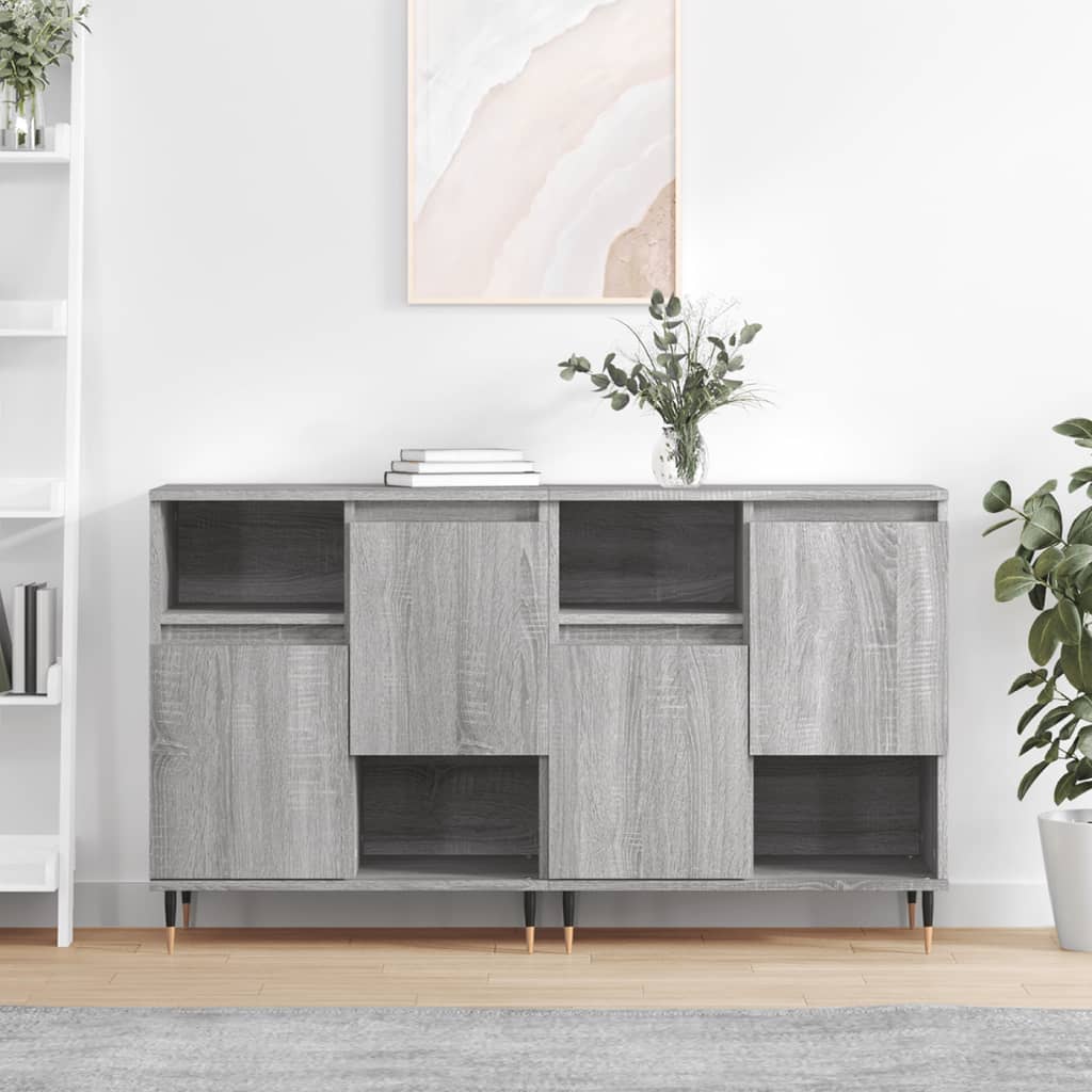 vidaXL Sideboards 2 Stk. Sonoma-Eiche Holzwerkstoff