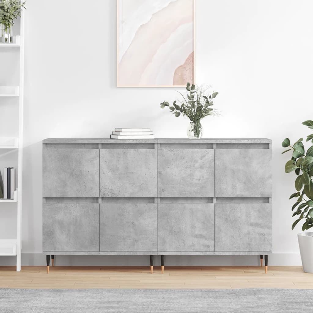 vidaXL Sideboards 2 Stk. Weiß Holzwerkstoff