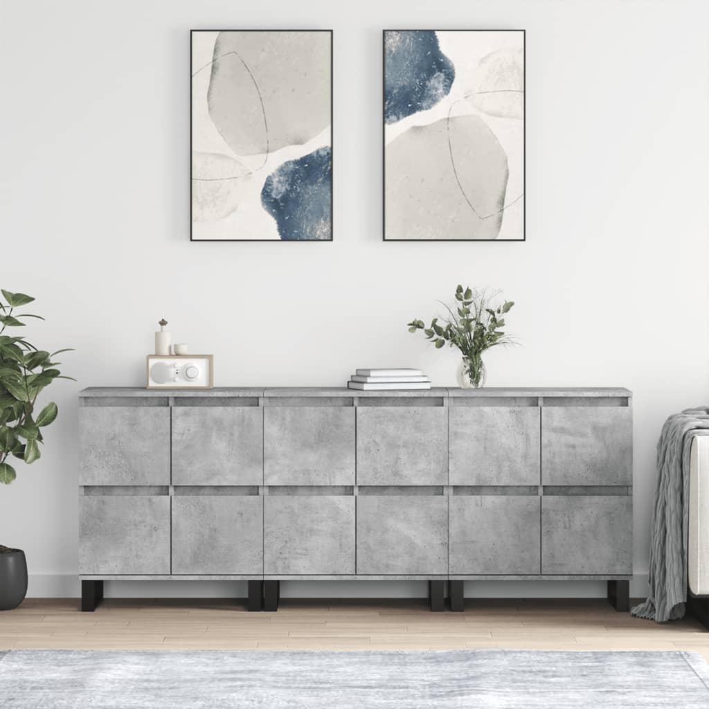 Sideboards 2 Stk. Weiß Holzwerkstoff