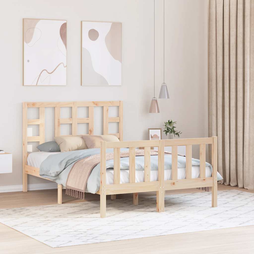 vidaXL Massivholzbett ohne Matratze Kiefernholz