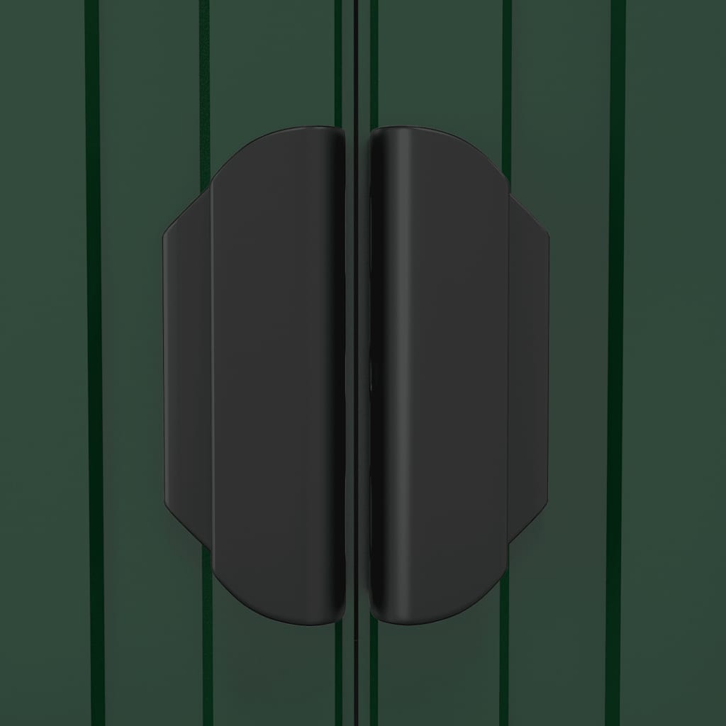 vidaXL Geräteschuppen Grün 192x108x223 cm Verzinkter Stahl